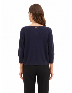 Pull oversize en viscose mélangée à encolure bateau Rinascimento 2