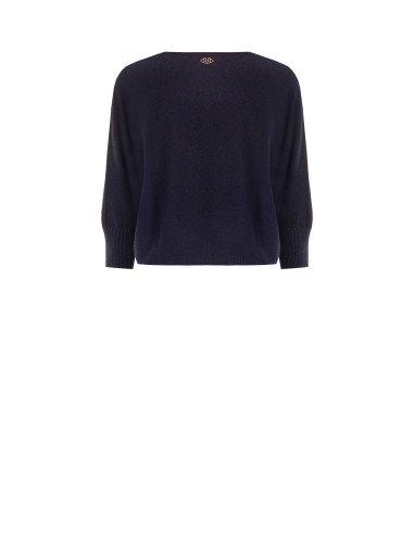 Pull oversize en viscose mélangée à encolure bateau Rinascimento