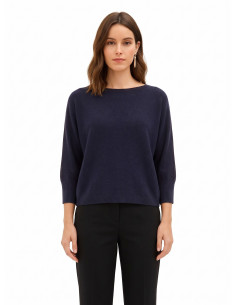 Pull oversize en viscose mélangée à encolure bateau Rinascimento