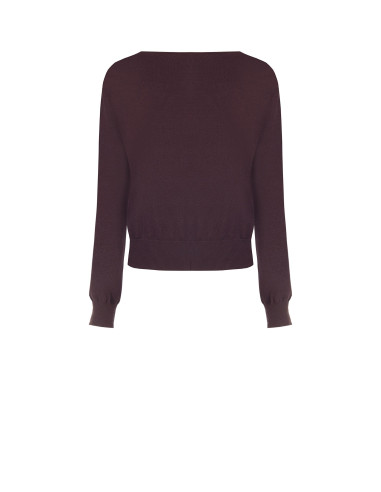 Pull léger à col asymétrique avec détail bijou Rinascimento