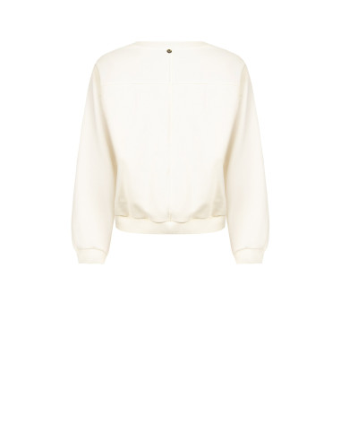Sweat-shirt court oversize avec cristaux cabochons Rinascimento