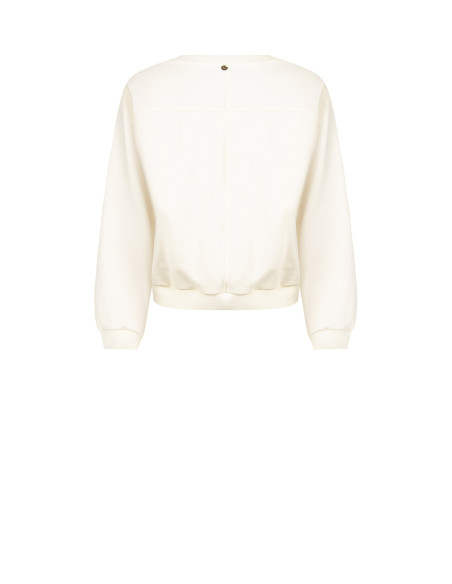 Korte oversized sweater met cabochon-kristallen Rinascimento