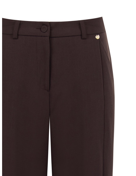 Pantalon palazzo en polyviscose avec pli sur le devant Rinascimento