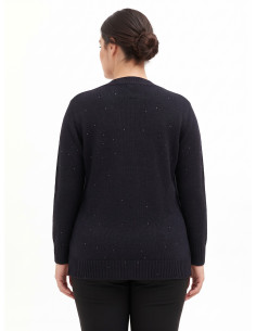 Gilet ouvert grande taille à micro-paillettes Rinascimento Curvy 2