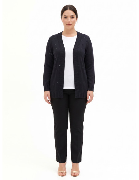 Curvy openvallend vest met micro-pailletten Rinascimento Curvy