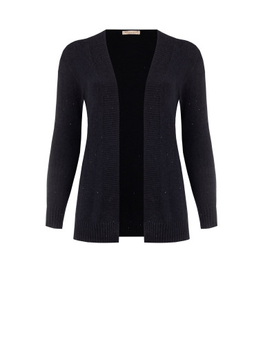 Gilet ouvert grande taille à micro-paillettes Rinascimento Curvy