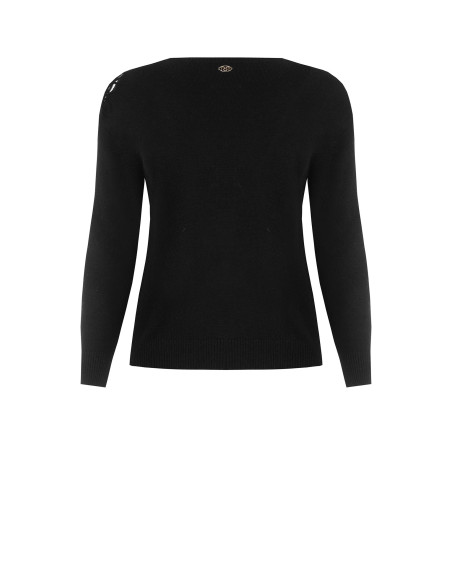 Pull grande taille cintré avec détail en crochet sur l’épaule Rinascimento Curvy