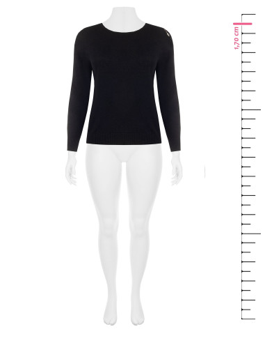 Pull grande taille cintré avec détail en crochet sur l’épaule Rinascimento Curvy