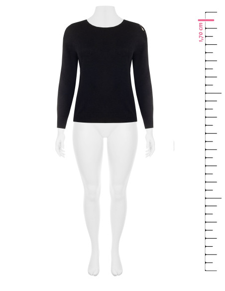 Pull grande taille cintré avec détail en crochet sur l’épaule Rinascimento Curvy