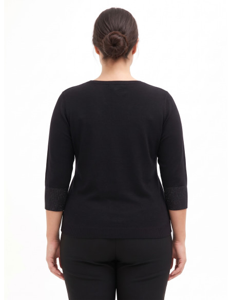 Pull ajusté grande taille avec lurex aux poignets Rinascimento Curvy