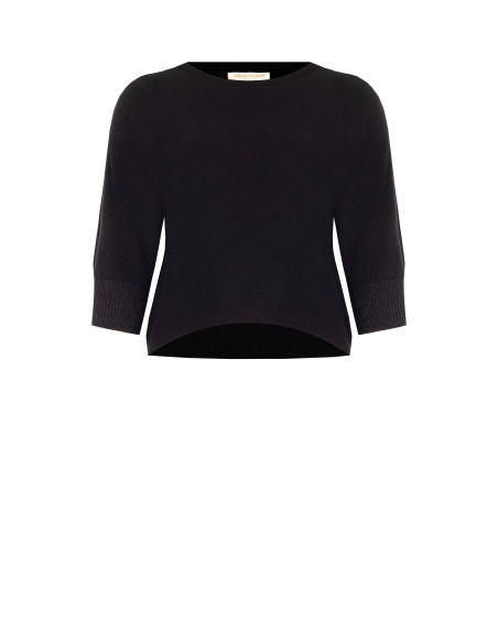Aansluitende curvytrui met lurex in de manchetten Rinascimento Curvy