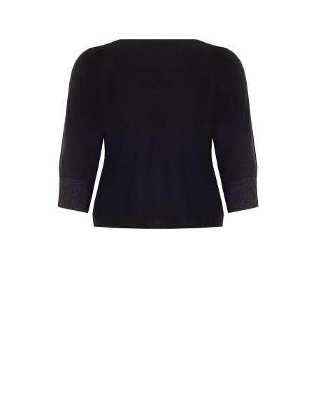 Aansluitende curvytrui met lurex in de manchetten Rinascimento Curvy