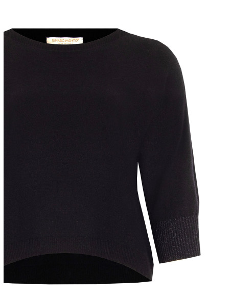 Pull ajusté grande taille avec lurex aux poignets Rinascimento Curvy