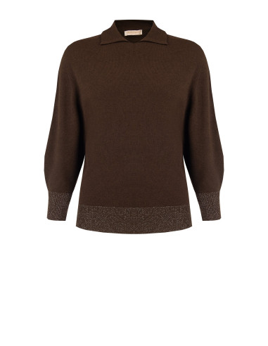 Pull curvy style polo à manches ballon Rinascimento Curvy