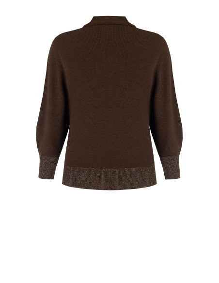 Pull curvy style polo à manches ballon Rinascimento Curvy