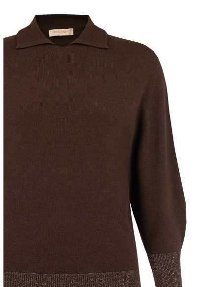 Pull curvy style polo à manches ballon Rinascimento Curvy