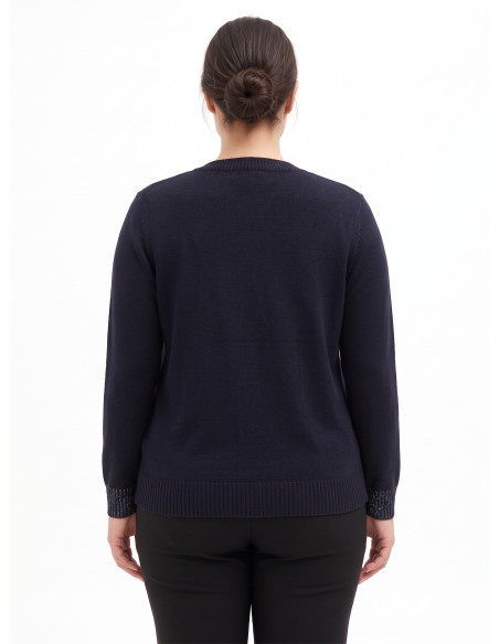 Cardigan grande taille ouvert en maille avec lurex aux poignets Rinascimento Curvy