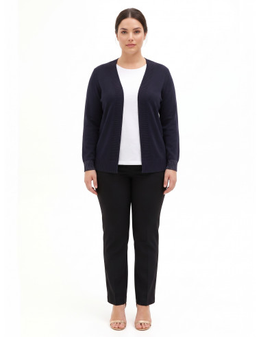 Cardigan grande taille ouvert en maille avec lurex aux poignets Rinascimento Curvy
