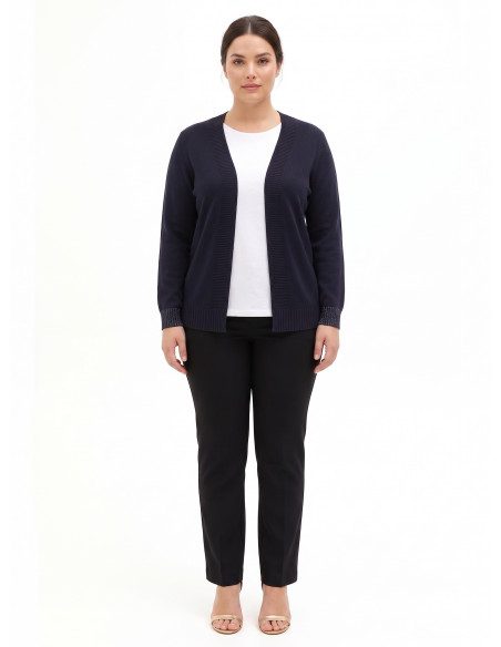 Cardigan grande taille ouvert en maille avec lurex aux poignets Rinascimento Curvy