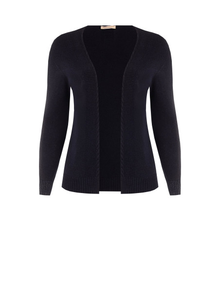 Cardigan grande taille ouvert en maille avec lurex aux poignets Rinascimento Curvy