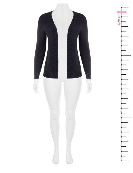 Cardigan grande taille ouvert en maille avec lurex aux poignets Rinascimento Curvy