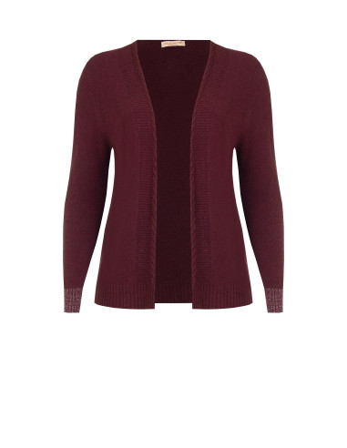Cardigan grande taille ouvert en maille avec lurex aux poignets Rinascimento Curvy