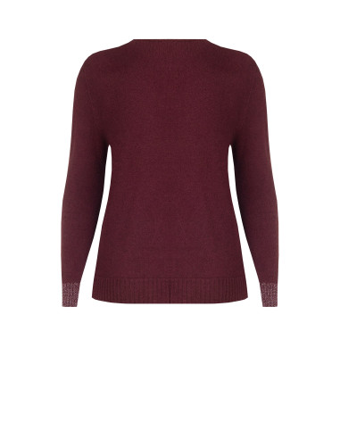 Cardigan grande taille ouvert en maille avec lurex aux poignets Rinascimento Curvy