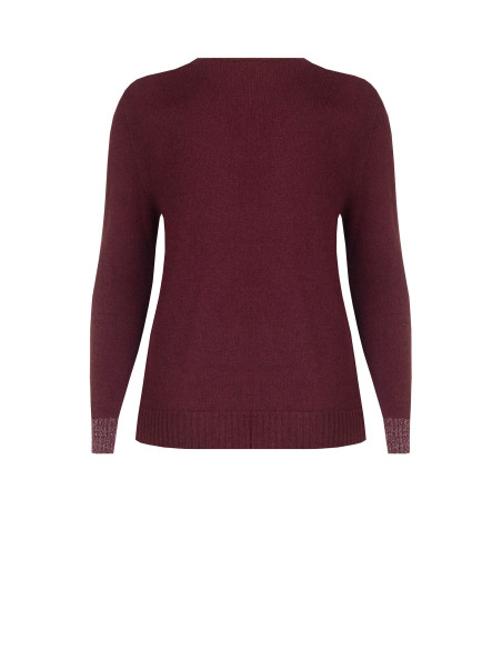 Cardigan grande taille ouvert en maille avec lurex aux poignets Rinascimento Curvy