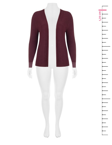 Cardigan grande taille ouvert en maille avec lurex aux poignets Rinascimento Curvy