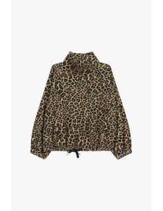 Sweat-shirt animalier à col montant et cordon de serrage Dixie