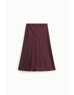 Jupe midi évasée unie à taille mi-haute Dixie 2