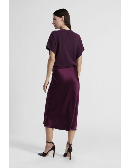 Effen A-lijn midi-rok met normale taille Dixie