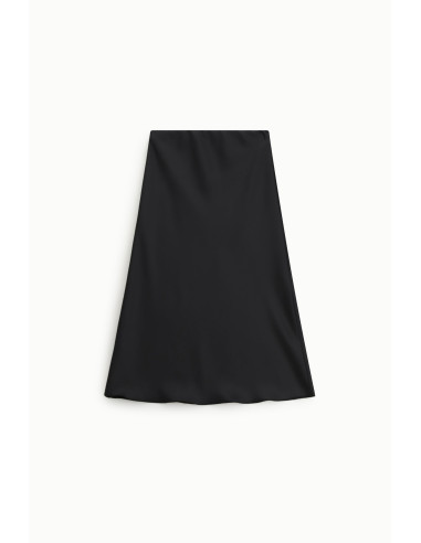 Jupe midi évasée unie à taille mi-haute Dixie