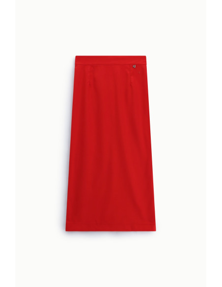 Jupe midi taille haute unie Dixie