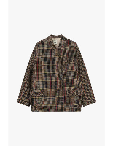 Blazer à carreaux avec poches plaquées Dixie