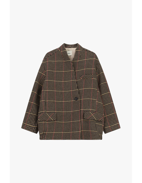 Blazer à carreaux avec poches plaquées Dixie