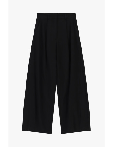 Pantalon palazzo cropped avec plis sur le devant Dixie