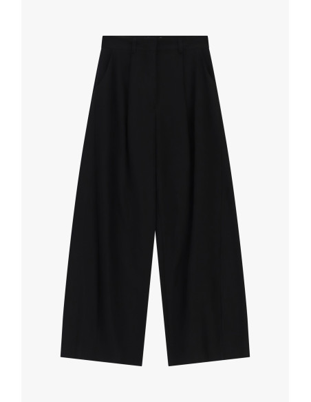 Pantalon palazzo cropped avec plis sur le devant Dixie