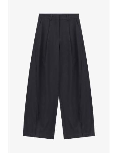 Pantalon palazzo cropped avec plis sur le devant Dixie