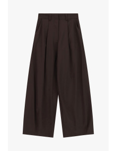 Pantalon palazzo cropped avec plis sur le devant Dixie