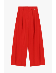 Pantalon palazzo ample à taille normale et plis Dixie