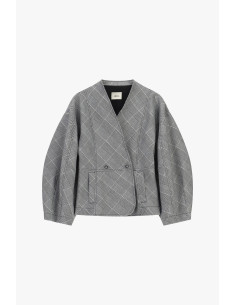 Veste matelassée à carreaux avec fermeture croisée Dixie