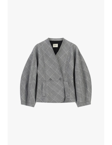 Veste matelassée à carreaux avec fermeture croisée Dixie