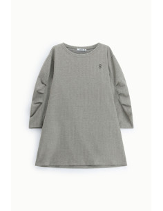 Robe courte à manches longues et col rond Please 2