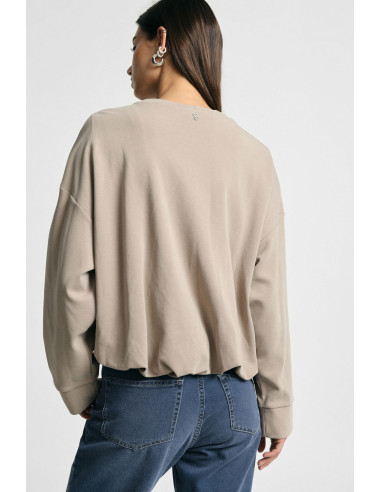 Sweat-shirt court imprimé sur le devant NY 1993 Please
