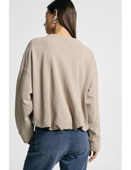 Sweat-shirt court imprimé sur le devant NY 1993 Please