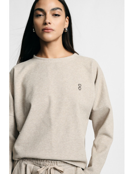 Ronde hals-sweater met lange mouwen Please