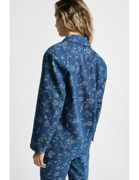Blazer à motif floral avec poches frontales Please