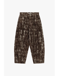 Pantalon large imprimé taille haute avec poches Please 2