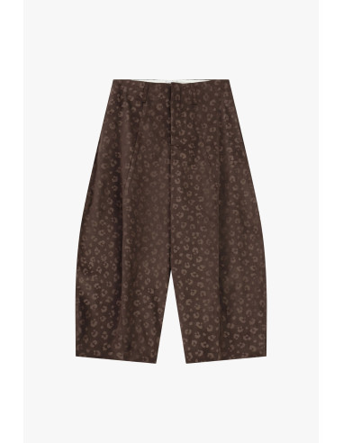 Pantalon palazzo jacquard taille haute Please
